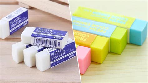 rubber and plastic erasers test